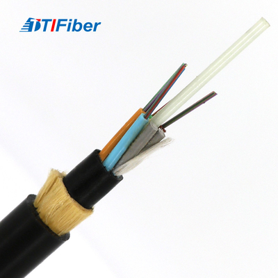 Outdoor All Dielectric รองรับตัวเอง 24 48 72 144 แกน ADSS Fiber Optic Cable สำหรับเสาอากาศ
