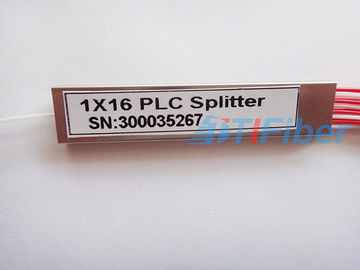 1X16 ท่อเหล็กประเภทมินิแยกไฟเบอร์ออปติก PLC พร้อมตัวเชื่อมต่อ SC / APC