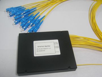 1 × 16 PLC ตัวแยกไฟเบอร์ออปติคขนาดกะทัดรัดสำหรับ Passive Optical Network