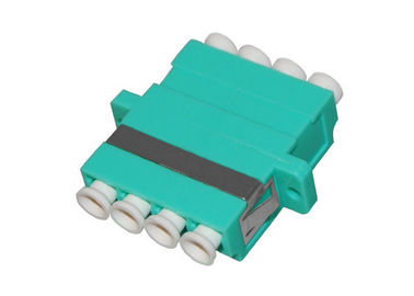 LC OM3 Quad optical fiber adapter สําหรับ Optic LAN สีฟ้า / สีเบจ / Aqua