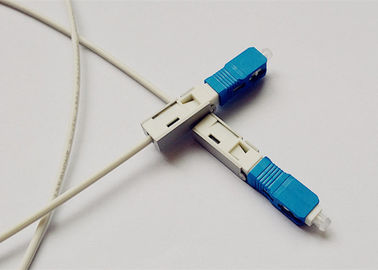 สายเคเบิล Simplex Drop Cable โหมดเดี่ยวโซลูชัน FTTH พร้อมตัวเชื่อมต่อ SC ที่รวดเร็ว