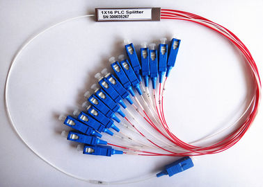 1 × 16 PLC Singlemode Fiber Optic Splitter พร้อมแพคเกจท่อเหล็ก