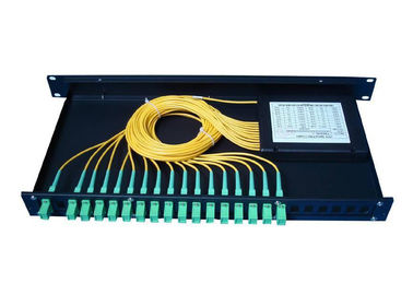 PLC 1 × 32 PLC ตัวแยกไฟเบอร์ออปติกโหมดเดียวพร้อมตัวเชื่อมต่อไฟเบอร์ SC / APC