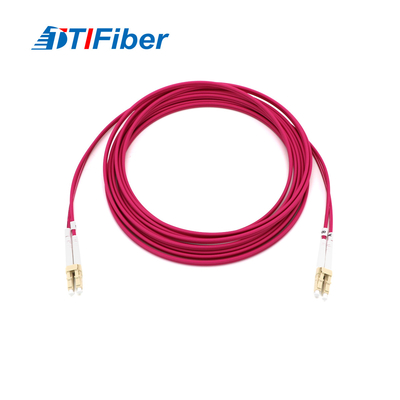 สายไฟเบอร์ออปติก Patch Cord MM OM4 LC/UPC -LC/UPC Duplex LSZH Fiber Jumper