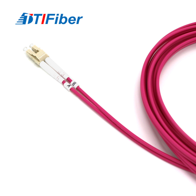 สายไฟเบอร์ออปติก Patch Cord MM OM4 LC/UPC -LC/UPC Duplex LSZH Fiber Jumper