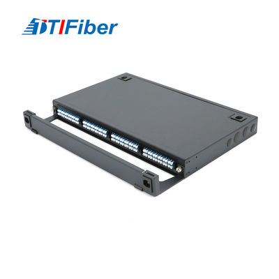 Sc / Fc / St / Lc Rack Mount Splicing แผงแพทช์ไฟเบอร์ออปติก 1U 12 - 24 Core