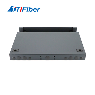 Sc / Fc / St / Lc Rack Mount Splicing แผงแพทช์ไฟเบอร์ออปติก 1U 12 - 24 Core