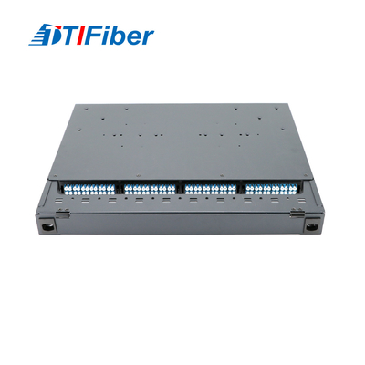 Sc / Fc / St / Lc Rack Mount Splicing แผงแพทช์ไฟเบอร์ออปติก 1U 12 - 24 Core