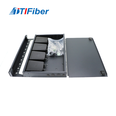 Sc / Fc / St / Lc Rack Mount Splicing แผงแพทช์ไฟเบอร์ออปติก 1U 12 - 24 Core