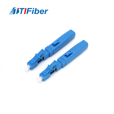 Ftth Drop Cable ตัวเชื่อมต่อออปติคอล Fast Connector LC Single Mode Blue Field Assembly