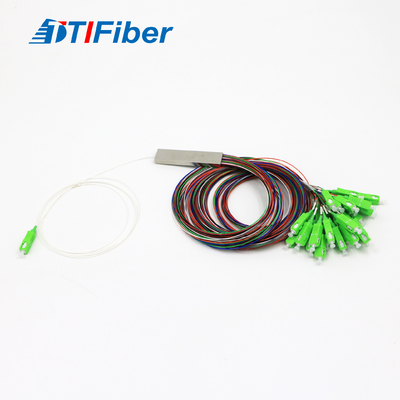 FTTX System Fiber Optic Splitter 1x16 พร้อม Pigtail Sc / Apc