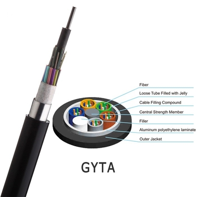 12 24 48 96 แกนสายเคเบิล Gyta การสื่อสารกลางแจ้งโหมดเดียว