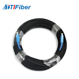 Simplex FTTH Drop Cable สายแพทช์ไฟเบอร์ออปติก SC / UPC พร้อมแจ็คเก็ต LSZH สีดำ / ขาว