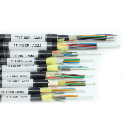 ADSS ทางอากาศ G652D G657A1 G657A2 1 12 24 48 96 144 เอกแบบเดียว