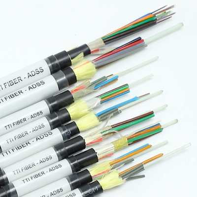 ADSS ทางอากาศ G652D G657A1 G657A2 1 12 24 48 96 144 เอกแบบเดียว