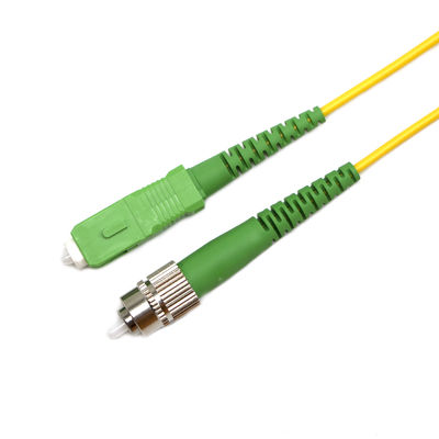 การออกแบบใหม่ทดสอบ Singlemode Simplex 3 5 10M SC / APC - FC / APC FTTH OFNP สายแพทช์ไฟเบอร์ออปติก