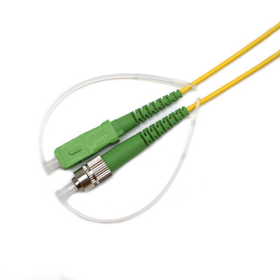 การออกแบบใหม่ทดสอบ Singlemode Simplex 3 5 10M SC / APC - FC / APC FTTH OFNP สายแพทช์ไฟเบอร์ออปติก