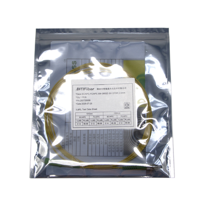CATV Telecom 3mtrs FC SC APC 9 / 125um กระโดดสายพัดลดการใส่