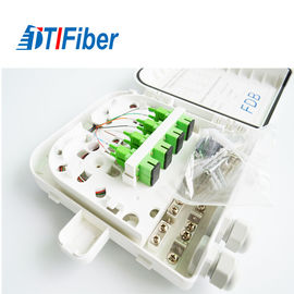 FTTH IP65 8 พอร์ตติดผนังกล่องกระจายไฟเบอร์ 1x8 ท่อเหล็กมินิแยกกรณี