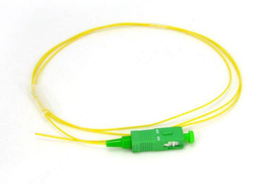 เครือข่ายการเข้าถึงด้วยแสง SC APC Simplex Fiber Pigtail พร้อมสายเคเบิลใยแก้วนำแสง SM Yellow