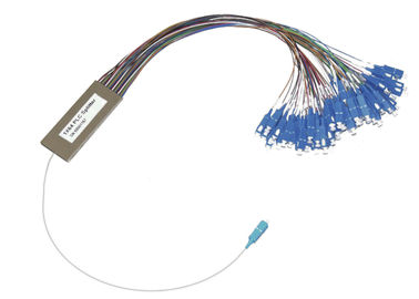 1 × 64 PLC Singlemode Fiber Optic Splitter สำหรับ FTTP / FTTH / FTTN / FTTC