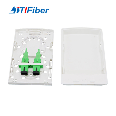 2 พอร์ต SC / APC Adapter Mini Fiber Rosette Box สำหรับ FTTH
