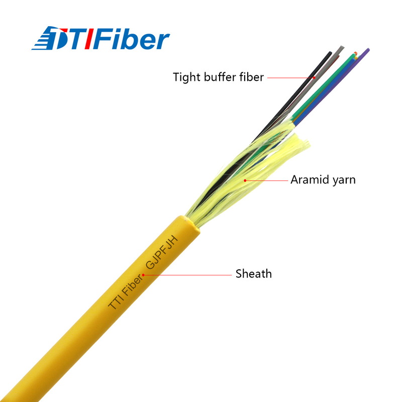GJPFJH Multicord Tight Buffer สายเคเบิลไฟเบอร์โหมดเดียวสำหรับ Indoor