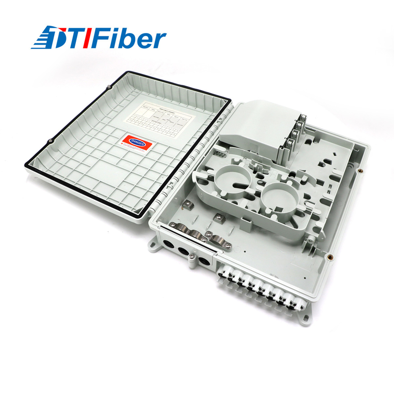 กล่องกระจายไฟเบอร์ออปติก FTTH 16 Core ที่ว่างเปล่ากลางแจ้งวัสดุ ABS