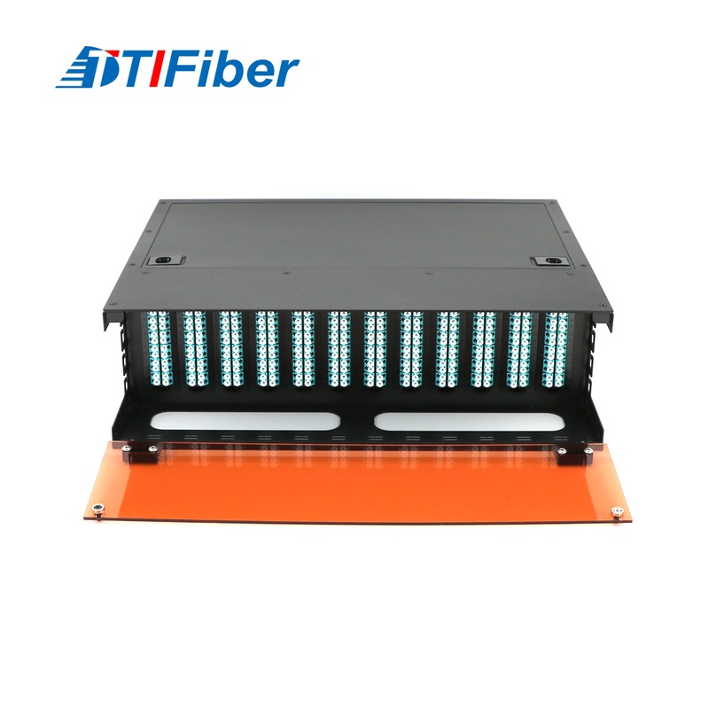 MPO TO LC 144 กล่องกระจายไฟเบอร์ออปติกหลัก 3U ODF Rack Mount